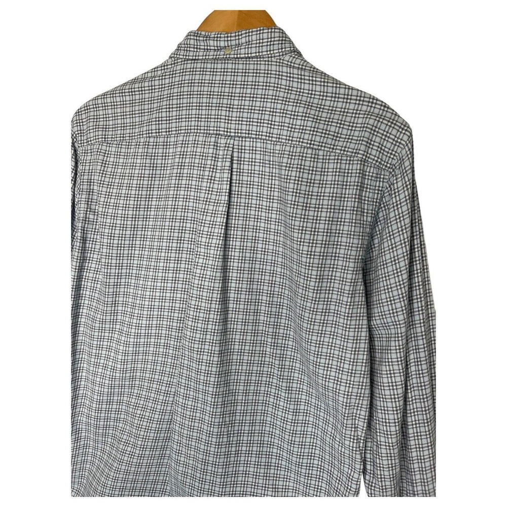 Brooks Brothers Shirt Mens M Red Fleece Plaid Button Up Long Sleeves Pocket Blue - Picture 10 of 13